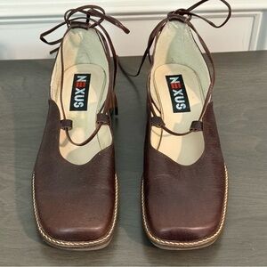 Nexus Women's Brown Leather Shoes Size 37/ US 6.5